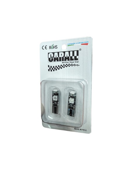 Lampada Led Canbus T10 W5W 3 Smd 5050 12V Colore Blu No Polarita No Errore