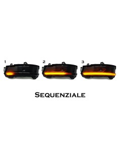 Kit Freccia Led Specchietto Retrovisore Dinamico Sequenziale Land Rover Discovery Sport Range Rover Evoque Lente Fume Arancione 2