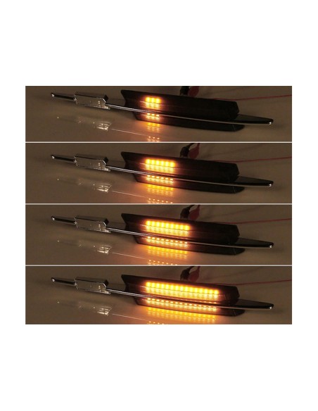 Kit Freccia Laterale a Led Side Marker Dinamica Lente Fume BMW E46 4D 5D 1998-2001