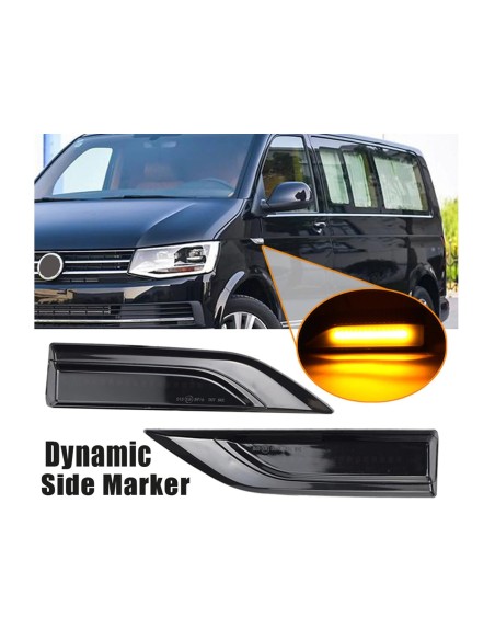 Kit Freccia Laterale a Led Side Marker Dinamica Lente Fume VW Caddy T6 Dopo 2015