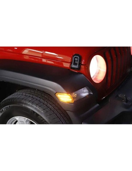 Kit Freccia Laterale a Led Side Marker Dinamica Lente Fume Per Jeep JL wrangler Dopo 2018