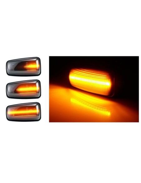 Kit Freccia Laterale a Led Side Marker Dinamica Lente Fume Peugeot 106 II 306 406 806 Citroen Berlingo Fiat Scudo Ulysse