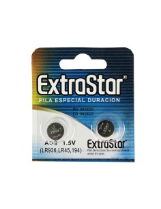 Pila Batteria A Bottone LR936 LR45 194 1,5V Extrastar AG9 Confezione Da 10 Pile 2