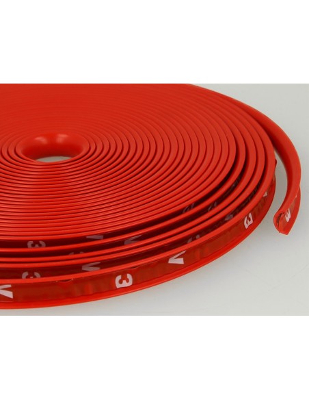 Striscia Adesiva Cerchi Auto Moto Profilo Rosso Adesivo Decorativo Paraurti Rotolo da 8 Metri