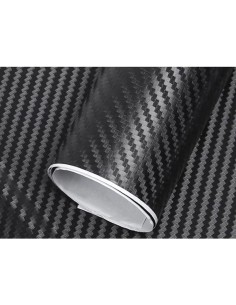 2 Rotoli Pellicola Adesiva Decorativa Per Auto 13X500cm Nero 4D 2
