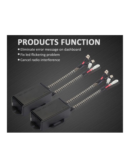 Led Warning Canceller H1 H3 12V Filtro Resistenza Cancella Errore Kit Full Led