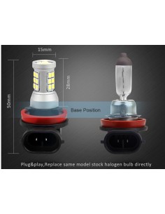 Lampada led H8 H11 H9 12V 24V 8W IP67 360 Gradi 2