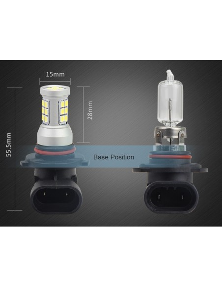 Lampada led HB3 9005 HB4 9006 H10 12V 24V 8W IP67 360 Gradi