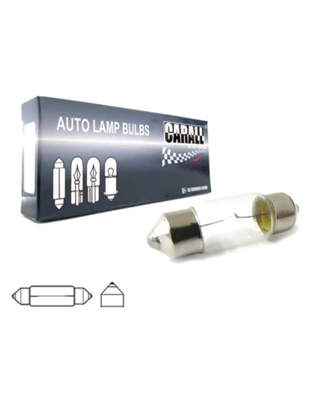 10 Pezzi Lampada Alogena T11 C5W 24V 5W 36mm Siluro Festoon SV8,5