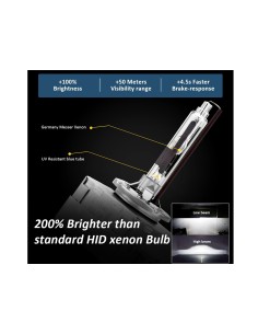 Coppia Lampada Hid Xenon D1R 6000K Attacco Metallo 2