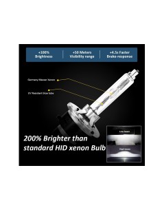 Coppia Lampada Hid Xenon D2S 6000K Attacco Metallo 2