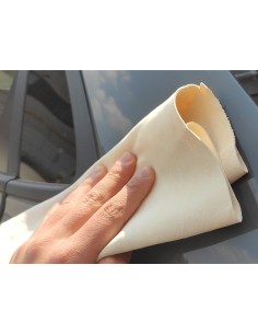 Spugna Panno Vera Pelle di Daino Camoscio Scamosciata Forma Irregolare Misura 50X60cm 2