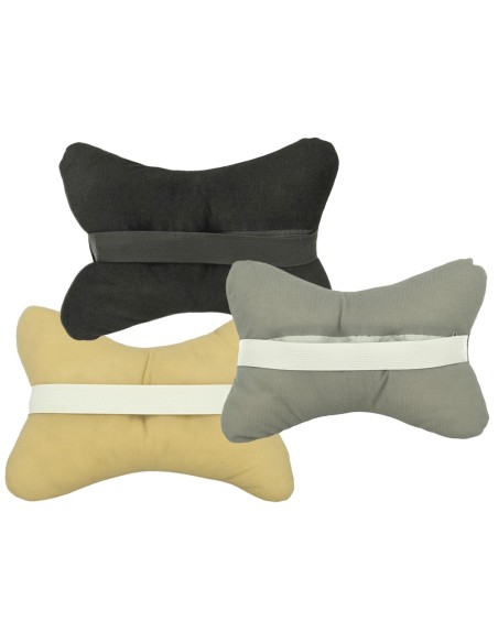2 Pezzi Cuscini Poggiatesta Auto Ergonomici e Traspiranti Colore Beige