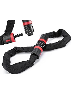 Catena Con Lucchetto A Combinazione 4 Cifre 100cm Per Moto Scooter Bicicletta Monopattino 2