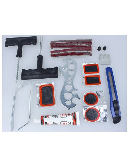 Kit Riparazione Gomme Auto Moto Bici Da 22 Pezzi