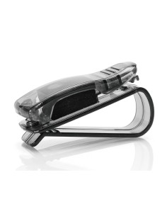 Clip Portaocchiali per Auto Da Parasole Colore Nero Supporto per Occhiali e Biglietti
