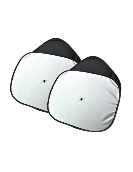 2 Pezzi Tendina Parasole Laterale Auto 44X38cm Argento