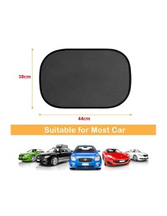 2 Pezzi Tendina Parasole Laterale Auto In PVC 44X38cm Colore Nero 2