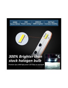 Lampada Led 881 12V 20W Fendinebbia IP65 Bianco 6000K 2000LM 360 Gradi Canbus Slim 2