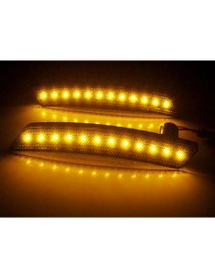 Kit 4 Frecce Laterale a Led Lente Fume Luce Arancione Anteriore e Rosso Posteriore Per Mini Cooper R56 R55 R57 R58 R59 R60 R61 2