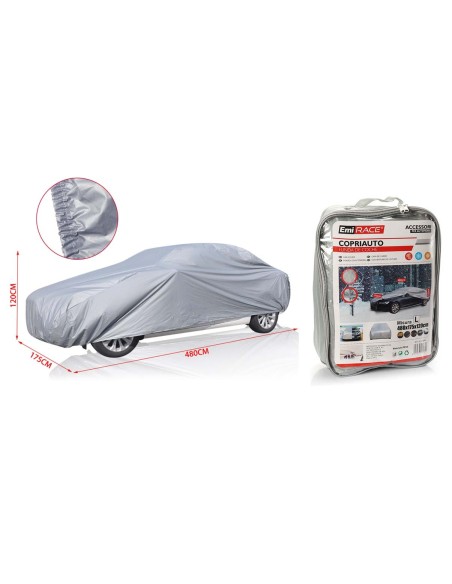 Telo Copriauto da Esterno Per Berline Misura L 480X175X120cm Impermeabile Antigraffio Resistente