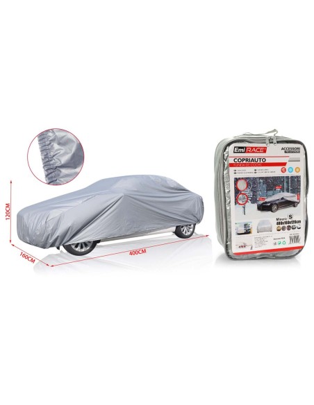 Telo Copriauto da Esterno Per Berline Misura S 400X160X120cm Impermeabile Antigraffio Resistente