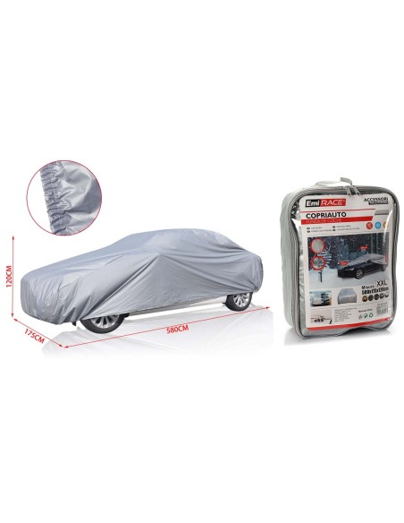 Telo Copriauto da Esterno Per Berline Misura XXL 580X175X120cm Impermeabile Antigraffio Resistente
