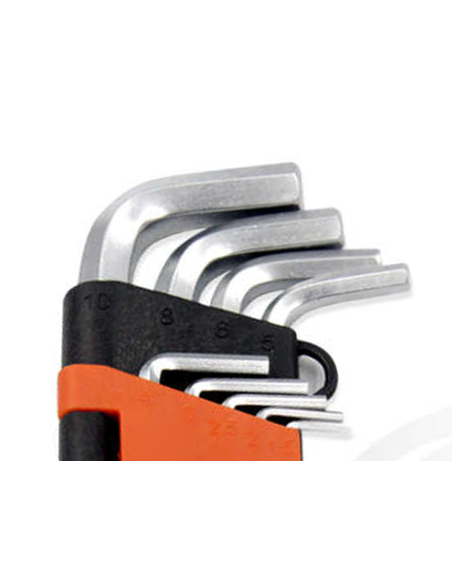 9 Chiavi Esagonali a Brugola 1,5mm-10mm Taglio Piccolo Lunghezza Da 46mm Fino 123mm