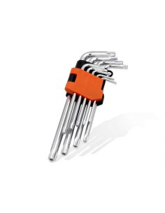 9 Chiavi Torx a Brugola T10-T50 Taglio Medio Lunghezza Da 76mm Fino 168mm