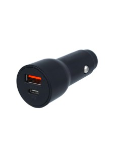 Caricatore Da Auto 2 Porte USB C PD USB-A QC3.0 Ricarica Rapido Massimo 18W Rotondo 29mm 2