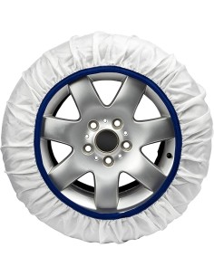 Calze Da Neve per Auto Omologate EN 16662-1 Modello Bianco Standard Misura L 2