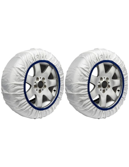 Calze Da Neve per Auto Omologate EN 16662-1 Modello Bianco Standard Misura XL