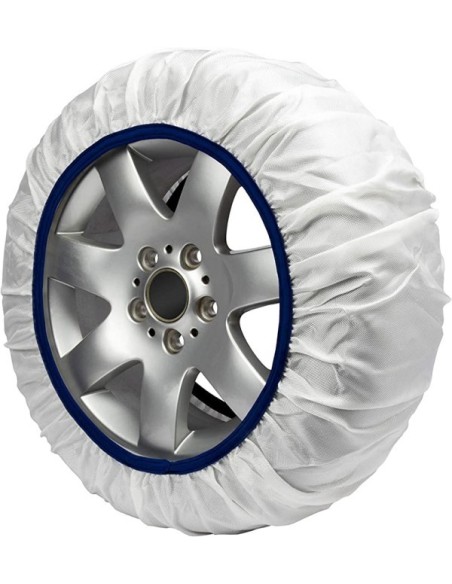 Calze Da Neve per Auto Omologate EN 16662-1 Modello Bianco Standard Misura XL