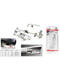 Fischietto Marmitta Auto Effetto Turbo Sound Size M Per Terminali Di Scarico Da 37mm A 48mm