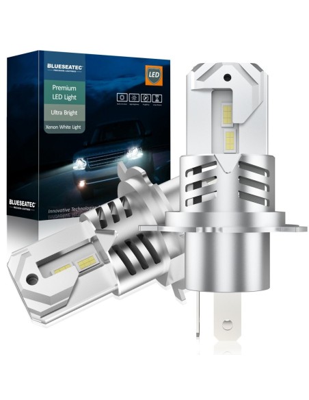 Kit Full Led Compatto H4 12V 45W 8000 Lumen Canbus All In One IP67 Dissipazione a Ventola