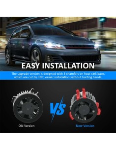 Kit Full Led Ultra Mini H7 Specifico VAG Per VW Golf 7 130W 12V 24V 6000K 13000 Lumen IP67 2