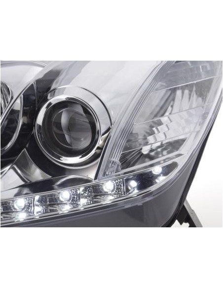 Faro Daylight LED DRL look Opel Astra H 04-10 cromato per veicoli con guida a destra
