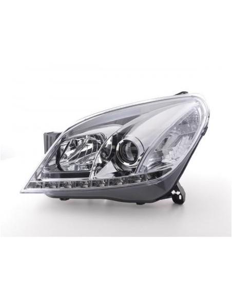Faro Daylight LED DRL look Opel Astra H 04-10 cromato per veicoli con guida a destra