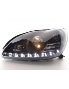 Daylight faro LED DRL look Mercedes Classe S W220 02-05 nero 2