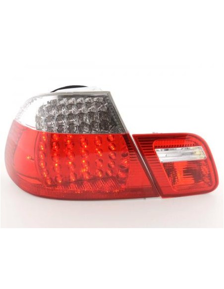 Fanali posteriori a LED set BMW Serie 3 Coupe tipo E46 99-03 trasparente / rosso