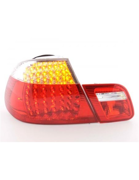 Fanali posteriori a LED set BMW Serie 3 Coupe tipo E46 99-03 trasparente / rosso