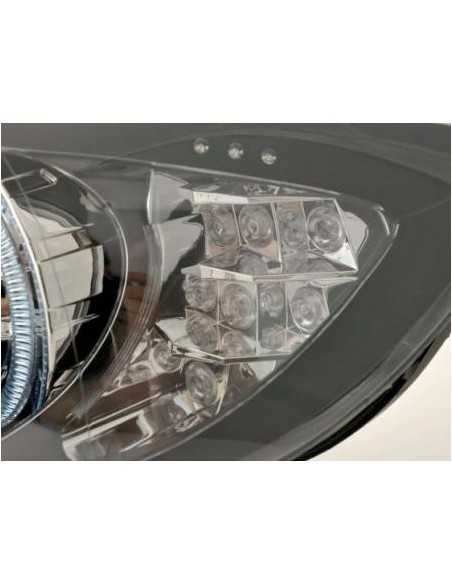 Fari Angel Eyes BMW Serie 3 berlina / touring tipo E90 / E91 05-08 neri