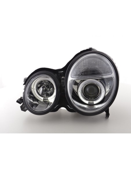 Faro Angel Eyes Mercedes Classe E tipo W210 99-01 cromato