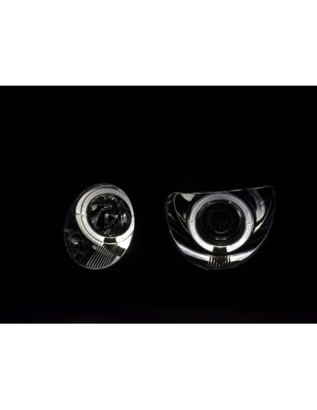 Faro Angel Eyes Mercedes Classe E tipo W210 99-01 cromato
