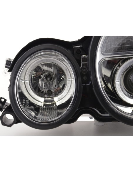 Faro Angel Eyes Mercedes Classe E tipo W210 99-01 cromato