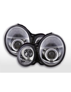 Faro Angel Eyes Mercedes Classe E tipo W210 99-01 cromato