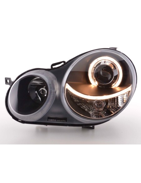 Faro Angel Eyes VW Polo tipo 9N 01-05 nero