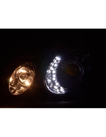 Faro Daylight LED DRL look Mercedes Classe E tipo W211 06-08 cromato
