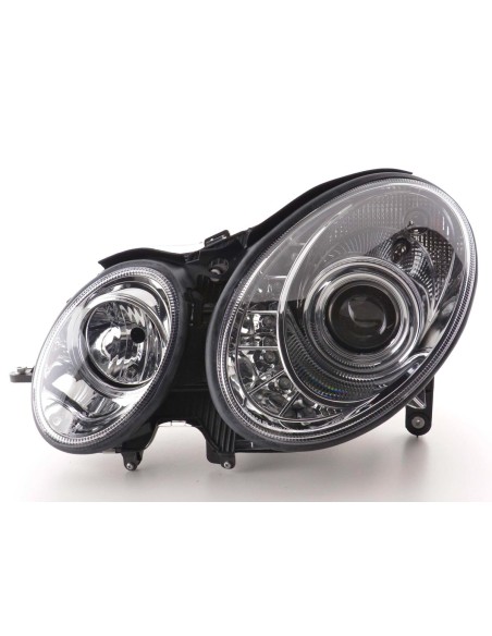 Faro Daylight LED DRL look Mercedes Classe E tipo W211 06-08 cromato