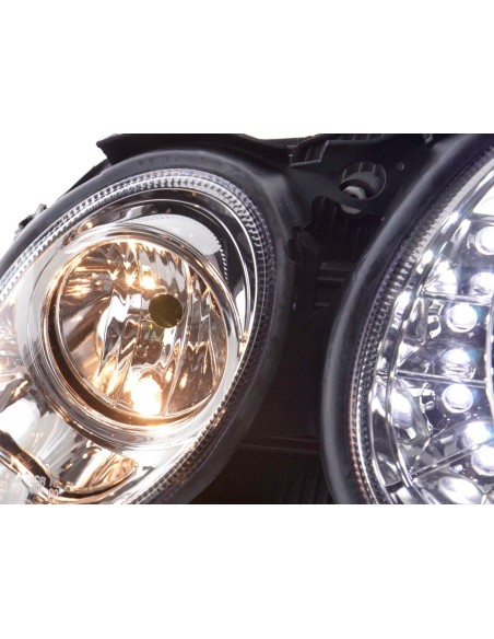 Faro Daylight LED DRL look Mercedes Classe E tipo W211 06-08 cromato